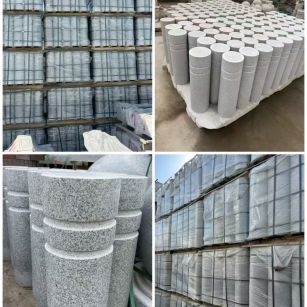 北京 芝麻白花岗岩挡车柱、隔离柱多少钱