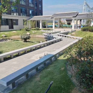 北京 芝麻灰小区坐凳&栏杆安装效果